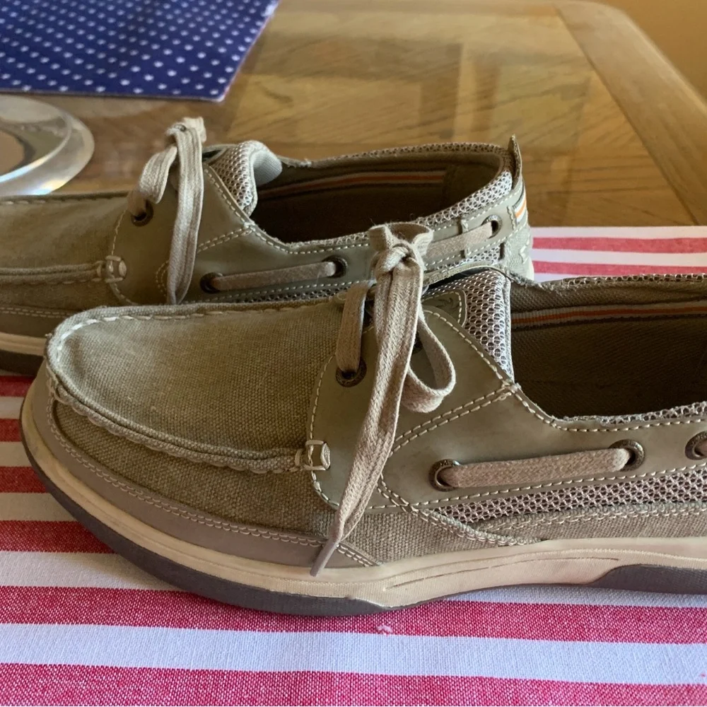 Margaritaville Harpoon Lace Khaki Boat Shoes